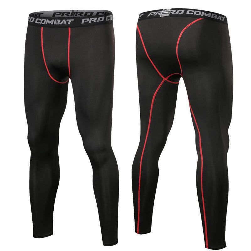 Leggings Mens Fitness Running Sports Basketball Bottoming Training Trousers High Elastic Quick-drying Compression Pants